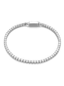 DI GIORGIO Srebrna bransoletka z cyrkoniami rozmiar: onesize. Szare bransoletki DI GIORGIO, z cyrkonią, srebrne. Za 208,99 zł.