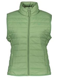 Benetton Kamizelka w kolorze zielonym rozmiar: M. Zielone kamizelki Benetton, m, bez wzorów, z materiału, bez kołnierzyka, bez ramiączek, bez kaptura. Za 105,38 zł.