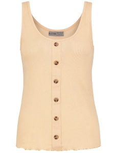 Stitch & Soul Top w kolorze brzoskwiniowym rozmiar: S. Pomarańczowe topy Stitch & Soul, s, bez wzorów, prążkowane, bez kołnierzyka, bez ramiączek. Za 43,88 zł.