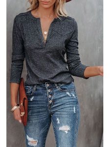 Milan Kiss Koszulka w kolorze antracytowym rozmiar: L. Czarne bluzki Milan Kiss, l, bez wzorów, bez kołnierzyka, bez ramiączek. Za 157,73 zł.