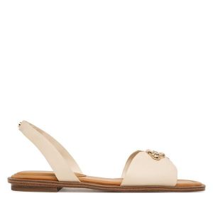 Sandały Aldo. Białe sandały ALDO, bez wzorów, bez obcasa, na płaskiej podeszwie, bez zapięcia. Za 229,99 zł.