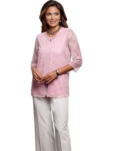 WITT WEIDEN Bluzka w kolorze jasnoróżowym rozmiar: 38. Różowe bluzki WITT WEIDEN, bez wzorów, z koronki, bez kołnierzyka, bez ramiączek. Za 86,99 zł.