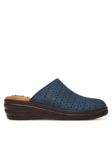 Go Soft Klapki LA3J7701-7 Granatowy. Niebieskie klapki Go Soft, bez wzorów, z materiału, bez obcasa. Za 119,99 zł.