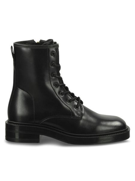 Gant Trzewiki 29541769 Czarny. Czarne botki GANT, bez wzorów, ze skóry, bez obcasa, na płaskiej podeszwie, bez zapięcia. Za 529,99 zł.