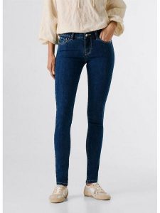 Pepe Jeans Dżinsy - Skinny fit - w kolorze granatowym rozmiar: W29/L32. Niebieskie jeansy Pepe Jeans, z aplikacjami, z jeansu, z podwyższonym stanem. Za 184,02 zł.
