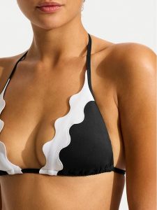 Seafolly Góra od bikini 31437-717 Czarny. Czarne bikini Seafolly, bez wzorów, z syntetyku. Za 209,99 zł.