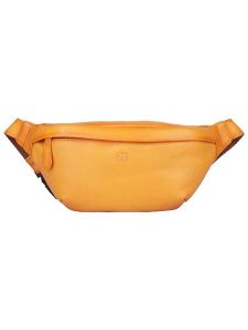 Bellicci Skórzana saszetka "Kenia" w kolorze żółtym - 32 x 15 x 5 cm rozmiar: onesize. Żółte nerki i saszetki Bellicci, bez wzorów, z materiału. Za 180,06 zł.