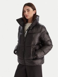 DKNY Kurtka zimowa DP5J9623 Czarny Regular Fit. Czarne kurtki DKNY, na zimę, xs, bez wzorów, z syntetyku, bez kaptura. Za 559,99 zł.