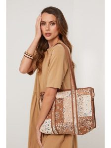 Lin Passion Shopper bag w kolorze beżowym rozmiar: onesize. Brązowe shopper bag Lin Passion, bez wzorów, z bawełny, na ramię, bez dodatków. Za 165,99 zł.