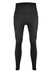 Legginsy fitness damskie Beshaped Lift Me Up z kieszeniami. Czarne legginsy BESHAPED, bez wzorów, z dzianiny, z podwyższonym stanem, długie. Za 159,20 zł.