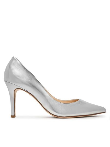 HÖGL Szpilki 0-177001-76000 Srebrny. Szare szpilki HÖGL, bez wzorów, ze skóry, bez obcasa. Za 679,99 zł.