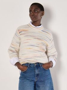 Apricot Sweter w kolorze białym rozmiar: XL. Białe swetry oversize Apricot, xl, bez wzorów, ze splotem, bez ramiączek. Za 92,21 zł.