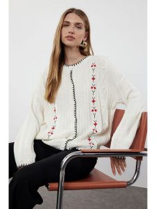 Trendyol Kardigan w kolorze białym rozmiar: L. Białe kardigany Trendyol. Za 86,99 zł.