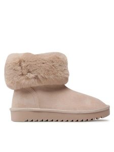 Jenny Fairy Botki WS5918-05 Beżowy. Brązowe botki Jenny Fairy, bez wzorów, z materiału, bez obcasa, na płaskiej podeszwie, bez zapięcia. Za 95,98 zł.