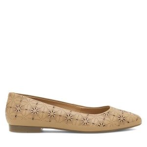 Baleriny Lasocki. Brązowe balerinki Lasocki, bez wzorów, bez obcasa, bez zapięcia. Za 169,99 zł.