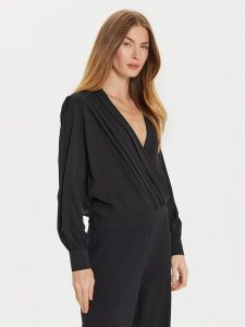 Artigli Bluzka ACBL000526 Czarny Regular Fit. Czarne bluzki Artigli, bez wzorów, z syntetyku, bez kołnierzyka, bez ramiączek. Za 269,99 zł.