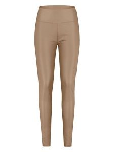 Sublevel Legginsy termiczne w kolorze beżowym rozmiar: S/M. Brązowe legginsy Sublevel, bez wzorów, ze skóry, z podwyższonym stanem. Za 61,95 zł.