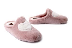 MANITU 320220-42 rosa, kapcie damskie. Czerwone kapcie Manitu, bez wzorów. Za 199,90 zł.