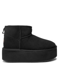 EMU Australia Śniegowce Stinger Micro Flatform W13082 Czarny. Czarne buty zimowe EMU Australia, ze skóry, bez obcasa, bez zapięcia. Za 611,99 zł.