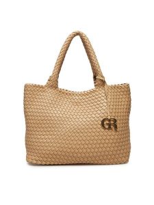 Gino Rossi Torebka TYLO-2 Beżowy. Brązowe shopper bag Gino Rossi, bez wzorów, z materiału, bez dodatków. Za 299,99 zł.