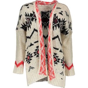Kardigan w kolorze kremowym ze wzorem. Białe kardigany marki Sport- & Streetwear, z dzianiny. W wyprzedaży za 227,95 zł.