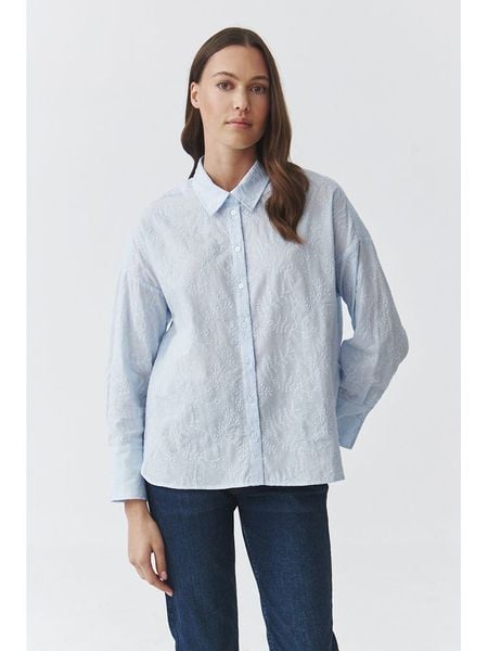 TATUUM Koszula "Ines" w kolorze błękitnym rozmiar: 44. Niebieskie koszule Tatuum, bez wzorów, z bawełny, bez kołnierzyka, bez ramiączek. Za 164,95 zł.