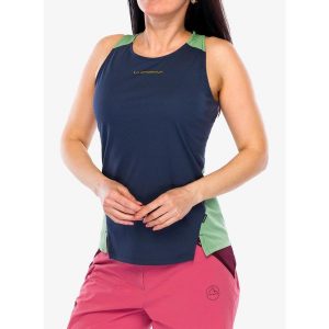 Top damski La Sportiva Traverse Tank. Niebieskie koszulki sportowe La Sportiva, bez wzorów, bez ramiączek. Za 182,99 zł.