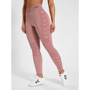 Legginsy damskie Hummel Clea. Fioletowe legginsy Hummel, bez wzorów. Za 170,00 zł.