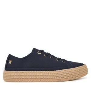 Espadryle Tommy Hilfiger. Niebieskie espadryle TOMMY HILFIGER, bez wzorów, bez obcasa. Za 219,99 zł.