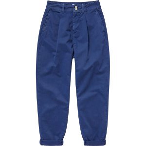 Pepe Jeans Spodnie "Mamba" w kolorze granatowym rozmiar: W24/L30. Niebieskie spodnie z wysokim stanem Pepe Jeans, bez wzorów, z bawełny, z podwyższonym stanem. Za 100,99 zł.