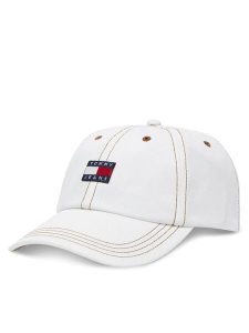 Tommy Jeans Czapka z daszkiem Heritage AW0AW17572 Écru. Czapki Tommy Jeans, bez wzorów, z bawełny. Za 99,99 zł.
