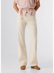 Pepe Jeans Dżinsy - Loose fit - w kolorze kremowym rozmiar: W28/L32. Brązowe jeansy Pepe Jeans, z aplikacjami, z jeansu, z podwyższonym stanem. Za 219,08 zł.