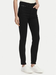 Calvin Klein Jeans Jeansy Classic LV047F488G Czarny Skin Fit. Czarne jeansy Calvin Klein Jeans, bez wzorów, z bawełny. Za 409,99 zł.