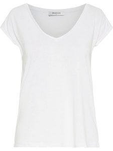 Pieces Koszulka "Kamala" w kolorze białym rozmiar: M. Białe bluzki Pieces, m, bez wzorów, bez kołnierzyka, bez ramiączek. Za 61,95 zł.