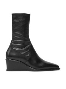 Vagabond Shoemakers Botki Aino 5829-202-20 Czarny. Czarne botki Vagabond Shoemakers, bez wzorów, ze skóry, bez obcasa, na koturnie, bez zapięcia. Za 549,99 zł.