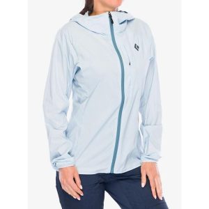 Kurtka softshell damska Black Diamond Alpine Start Hoody. Niebieskie kurtki Black Diamond, bez wzorów, z softshellu, bez kaptura. Za 461,99 zł.