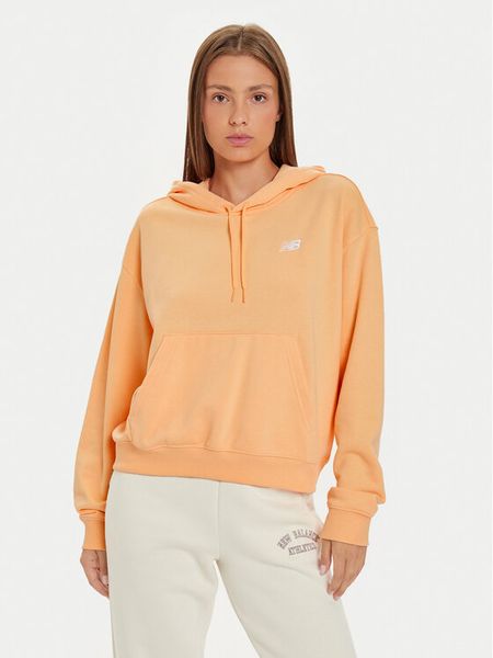 New Balance Bluza WT41507 Pomarańczowy Relaxed Fit. Brązowe bluzy New Balance, m, bez wzorów, z bawełny, bez kaptura. Za 169,99 zł.