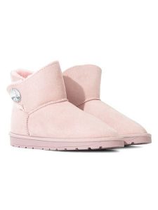 ISLAND BOOT Botki zimowe "Dona" w kolorze jasnoróżowym rozmiar: 39. Różowe botki Island Boot, na zimę, bez wzorów, bez obcasa, bez zapięcia. Za 130,99 zł.