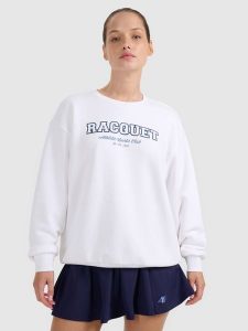 4F Bluza dresowa nierozpinana bez kaptura damska - biała L. Białe bluzy 4f, l, bez wzorów, z dresówki, bez kaptura. Za 159,99 zł.