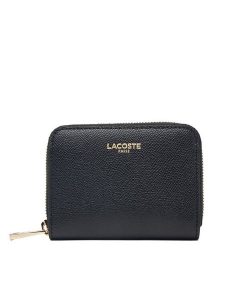 Lacoste Portfel NF5225PH Czarny. Czarne portfele Lacoste, bez wzorów, ze skóry. Za 474,99 zł.