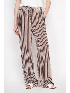 Le Jardin du Lin Spodnie w kolorze brązowym rozmiar: 34. Brązowe spodnie z wysokim stanem Le jardin du lin, bez wzorów, z materiału, z podwyższonym stanem. Za 100,99 zł.