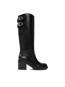 U.S. Polo Assn. Kozaki EO-SABINA001W/EY1 Czarny. Czarne kozaki U.S. Polo Assn., bez wzorów, z materiału, bez obcasa, na słupku, bez zapięcia. Za 379,99 zł.