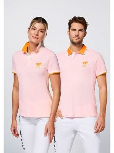 Polo Sylt Koszulka polo w kolorze jasnoróżowym rozmiar: L. Różowe bluzki Polo Sylt, l, bez wzorów, bez kołnierzyka, bez ramiączek. Za 105,14 zł.