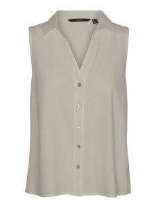 Vero Moda Top w kolorze szarym rozmiar: XL. Szare topy Vero Moda, xl, bez wzorów, bez kołnierzyka, bez ramiączek. Za 70,57 zł.