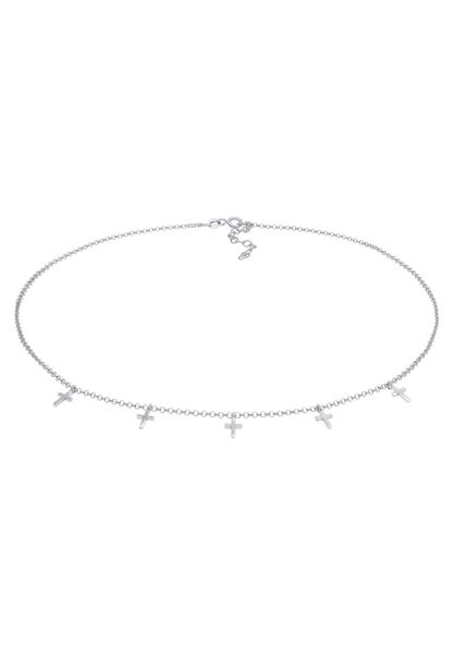 Elli Damski naszyjnik Choker krzyż, waira, religia pozłacane srebro 925 Sterling Silver Naszyjniki 1 ct. Szare naszyjniki Elli, pozłacane. Za 308,99 zł.