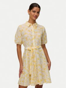 Vero Moda Sukienka codzienna Dicthe 10303728 Żółty jasny Regular Fit. Żółte kombinezony Vero Moda, xs, bez wzorów, z bawełny, bez kołnierzyka, bez ramiączek. Za 229,99 zł.