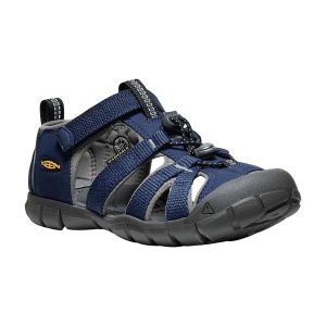 Sandały juniorskie KEEN Seacamp II CNX. Czarne buty trekkingowe Keen, bez zapięcia. Za 229,99 zł.