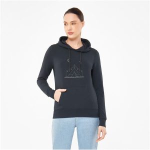 Bluza z kapturem damska Viking Panaka Hoodie Bamboo. Niebieskie bluzy Viking, bez wzorów, z kapturem. Za 279,90 zł.