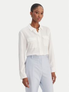 Marella Koszula Febe 2613111051 Biały Regular Fit. Białe koszule Marella, bez wzorów, z acetatu, bez kołnierzyka, bez ramiączek. Za 498,99 zł.