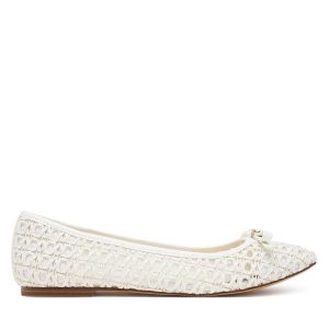 Baleriny TWINSET. Białe balerinki Twinset, bez wzorów, bez obcasa, bez zapięcia. Za 479,99 zł.